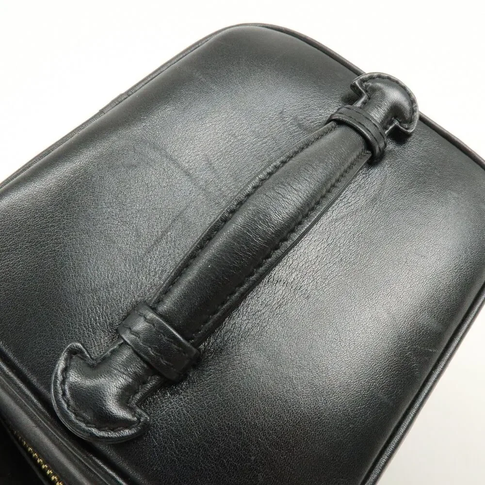 Chanel Vanity Case Lambskin Cosmetic Pouch Black